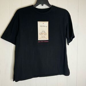Uniqlo Jean Michel Basquiat Old Tin Black Graphic Short Sleeve T-Shirt Artist L